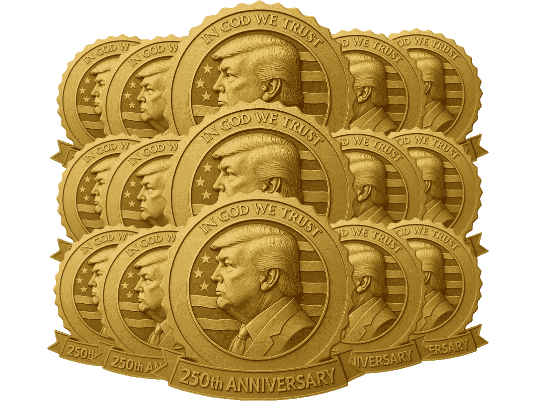 10x Trump Golden Badges pack